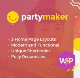 PartyMaker – Event Planner & Wedding Agency Theme