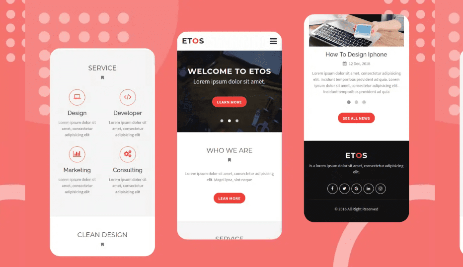 Etos – Responsive Mobile Template - Image 2