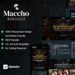 Maccho – Gentlemen Barbershop Elementor Template Kit
