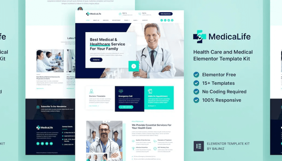 MedicaLife – Health Care & Medical Elementor Template Kit - Image 2