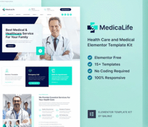 MedicaLife – Health Care & Medical Elementor Template Kit