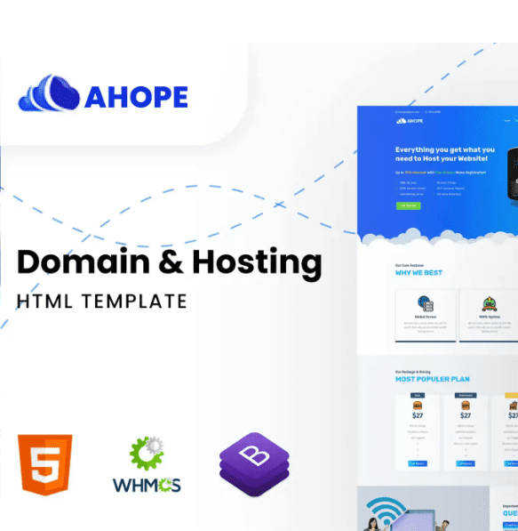 Ahope – Responsive HTML Hosting Template