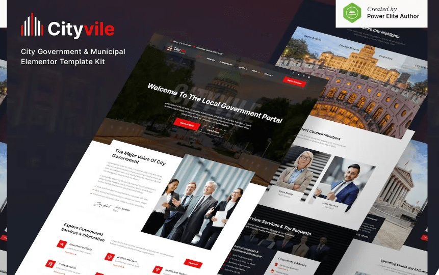 Cityvile – City Government & Municipal Elementor Template Kit - Image 2