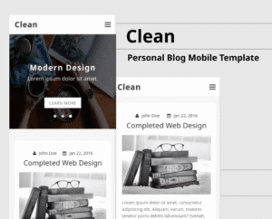 cleaN LOGO Clean – Personal Blog Mobile Template