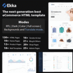 Ekka – Ecommerce HTML Template + Admin Dashboard
