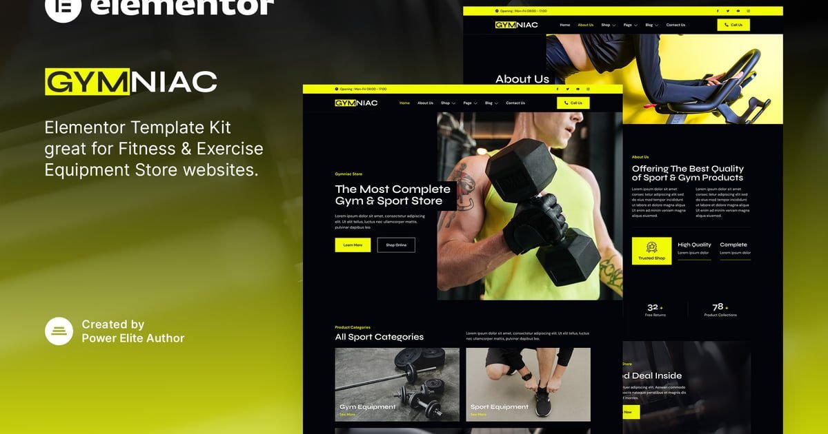 Fitnez – Fitness & Gym Elementor Template Kit - Image 2