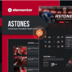 Astones – American Football Team & Sports Elementor Template Kit