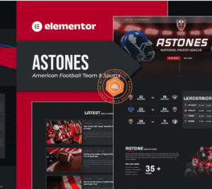 Astones – American Football Team & Sports Elementor Template Kit