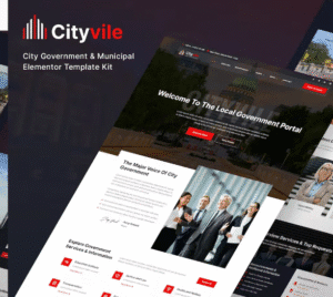 Cityvile – City Government & Municipal Elementor Template Kit