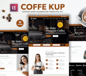 CoffeeKup – Cafe & Coffee Shop Elementor Template Kit