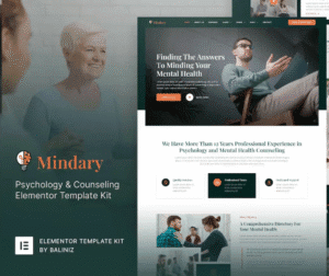 Mindary – Psychology & Counseling Elementor Template Kit