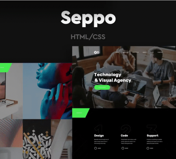 Seppo – Corporate One Page HTML Template