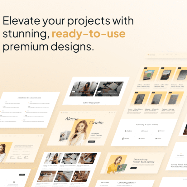 Aleesa – Book Author and Writer Gutenverse WP Theme