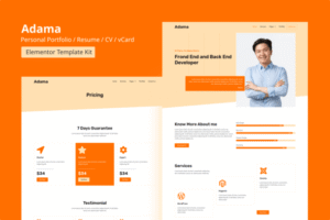 Adama - Personal Portfolio & Resume Elementor Template Kit Adama - Personal Portfolio & Resume Elementor Template Kit
