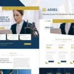 Adiel – Attorney & Law Firm Elementor Template Kit