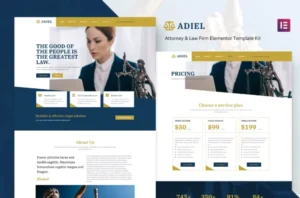 Adiel - Attorney & Law Firm Elementor Template Kit