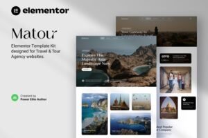 Matour – Tour & Travel Agency Elementor Template Kit Matour – Tour & Travel Agency