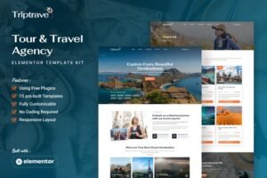 Triptrave - Tour & Travel Agency Elementor Template Kit Triptrave - Tour & Travel Agency Elementor Template Kit