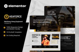 preview Heaforce Heaforce - Machinery Heavy Equipment Elementor Template Kit